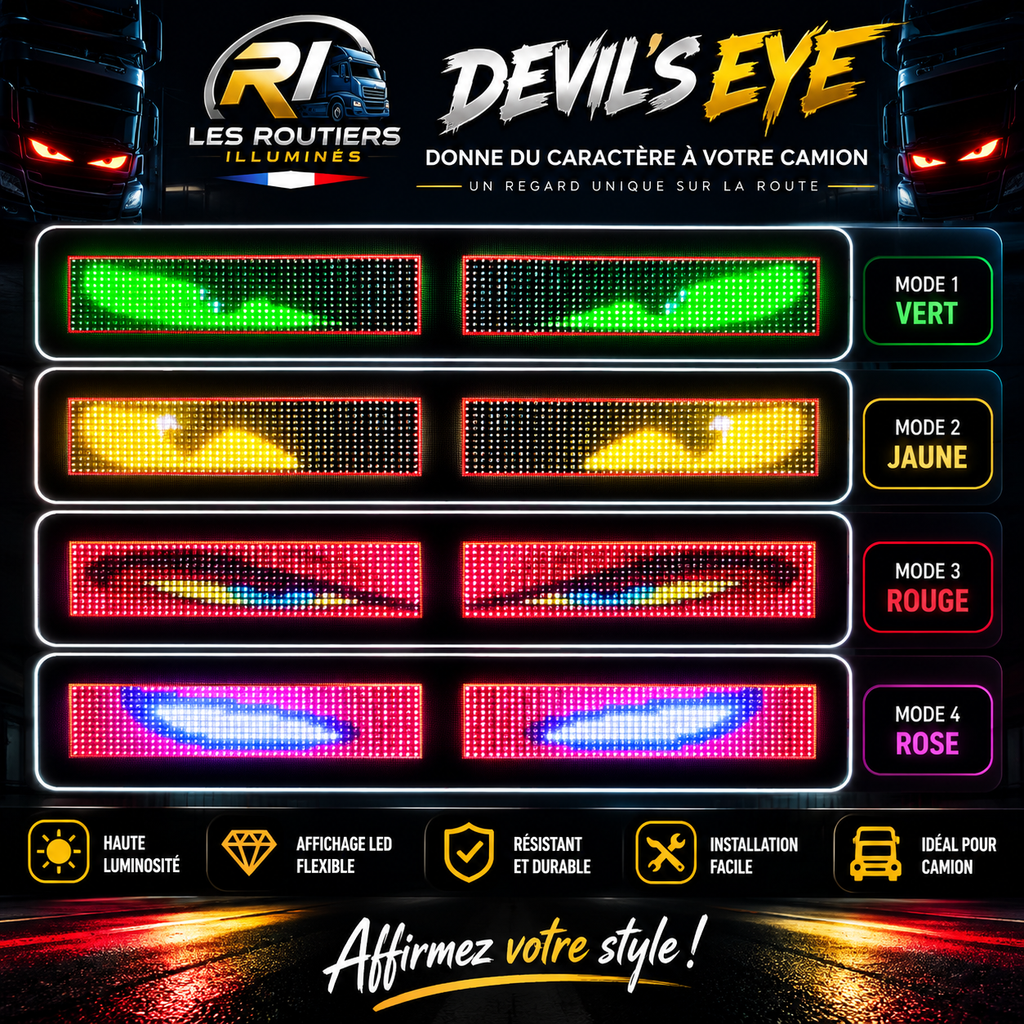 Bande LED Devil's Eye 24V - Éclairage Cabine Camion